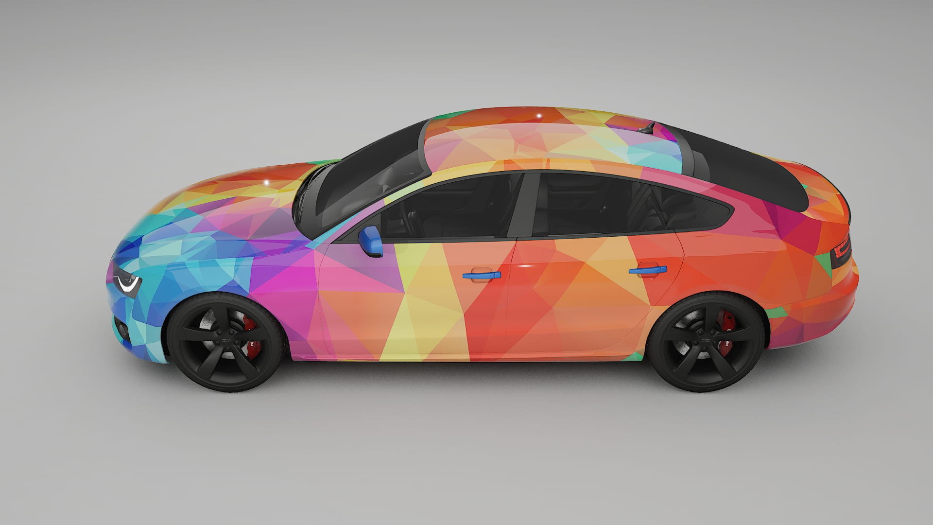 Audi A5 8T Sportback prefacelift pre-LCI VECTOR VIBE – Kit Wrap PPF Personalizado em Filme de Poliuretano Imprimível