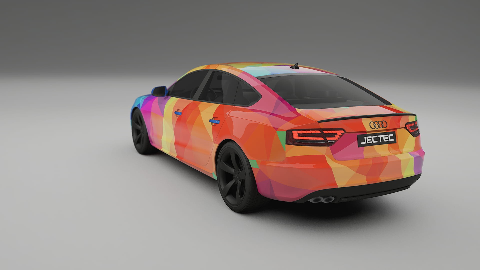 Audi A5 8T Sportback prefacelift pre-LCI VECTOR VIBE – Kit Wrap PPF Personalizado em Filme de Poliuretano Imprimível