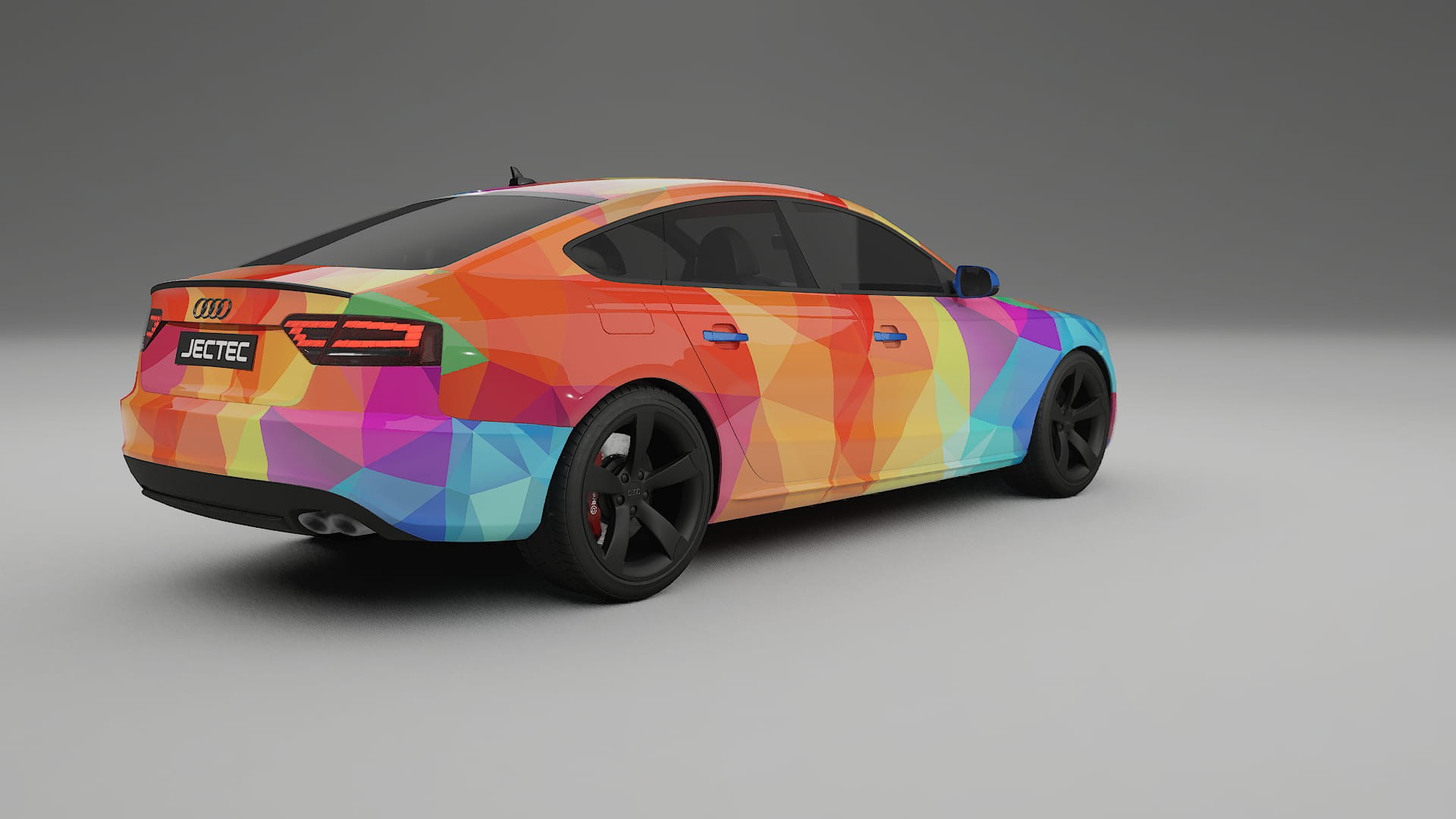 Audi A5 8T Sportback prefacelift pre-LCI VECTOR VIBE – Kit Wrap PPF Personalizado em Filme de Poliuretano Imprimível