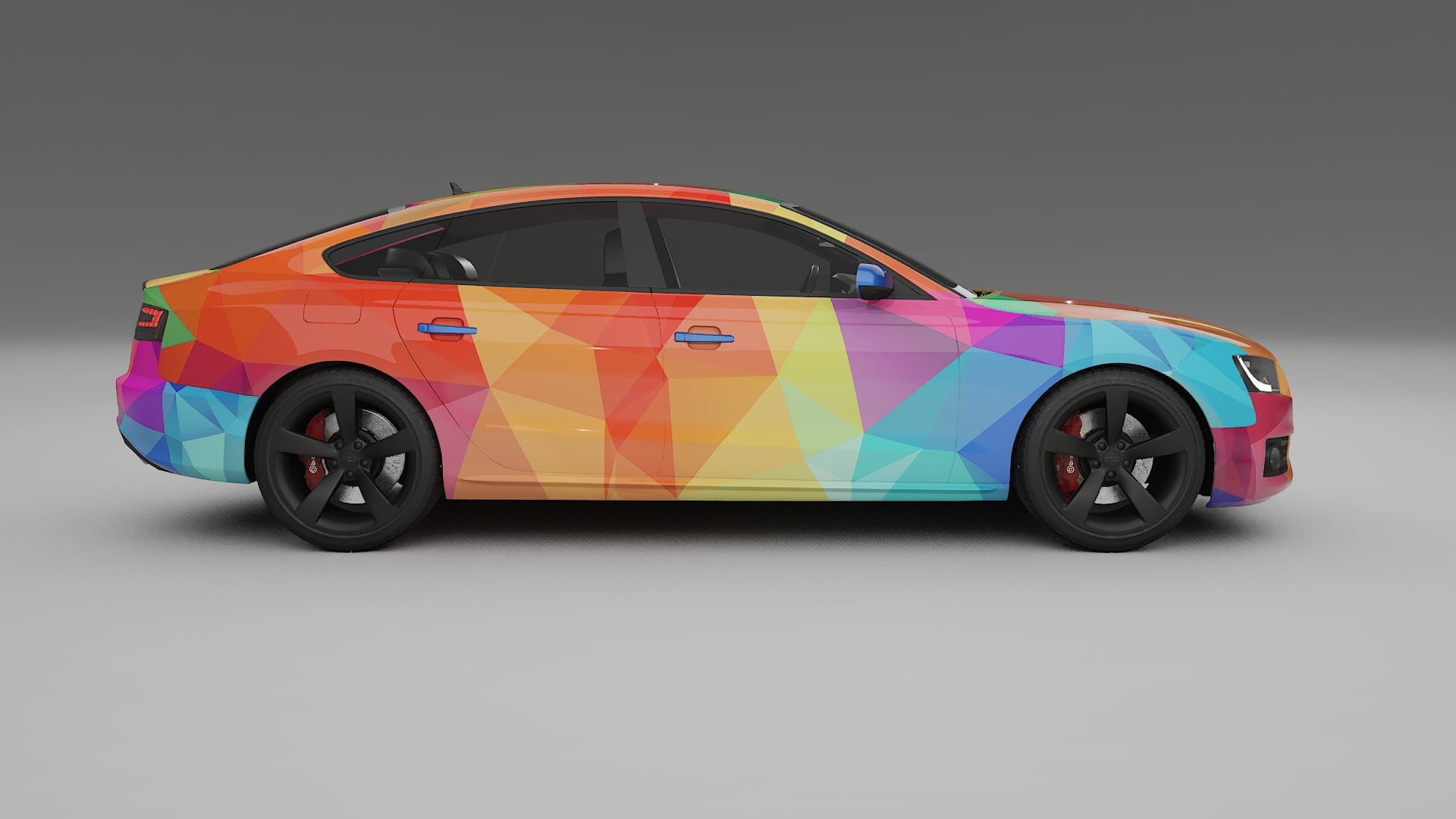 Audi A5 8T Sportback prefacelift pre-LCI VECTOR VIBE – Kit Wrap PPF Personalizado em Filme de Poliuretano Imprimível