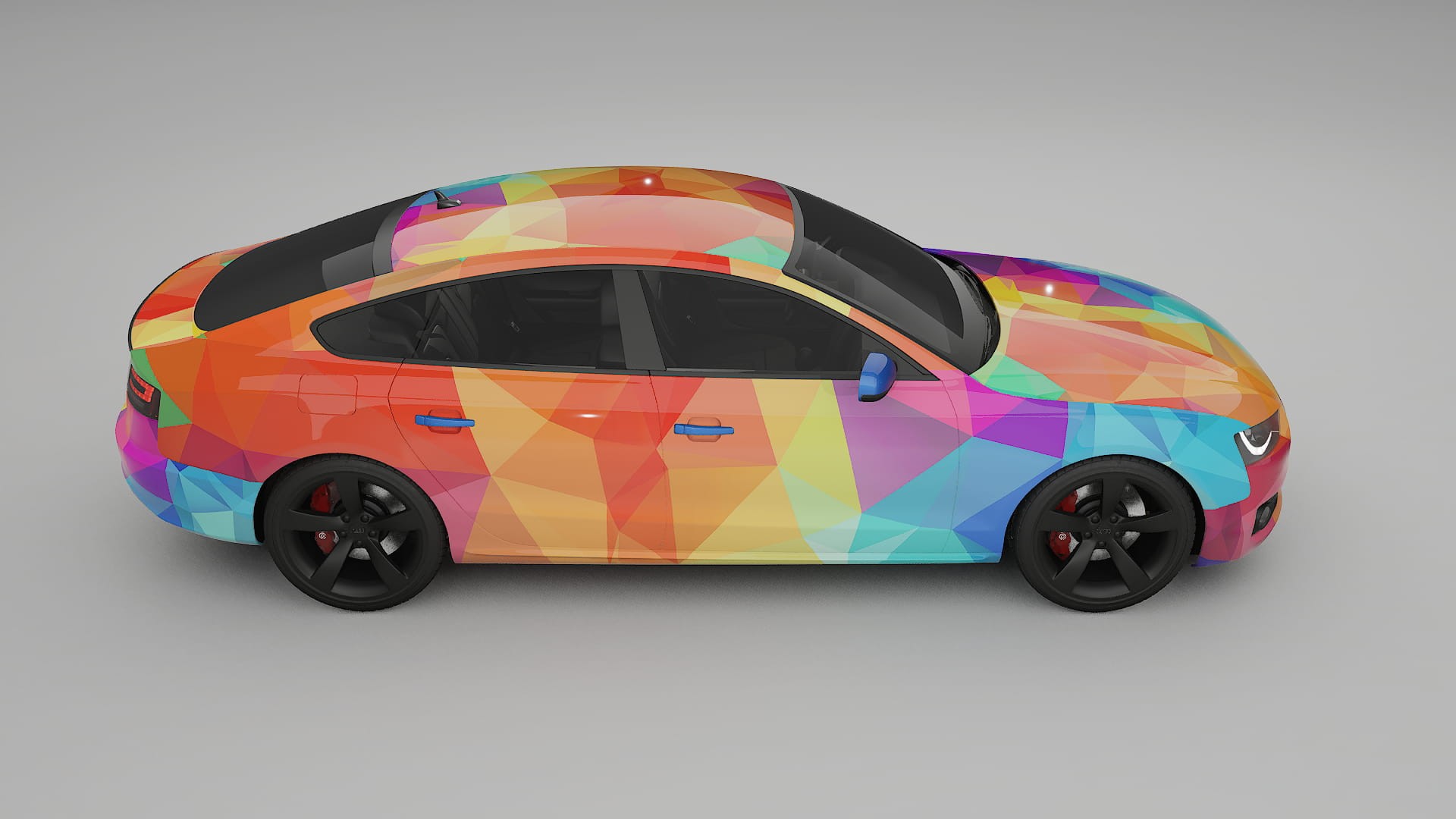 Audi A5 8T Sportback prefacelift pre-LCI VECTOR VIBE – Kit Wrap PPF Personalizado em Filme de Poliuretano Imprimível