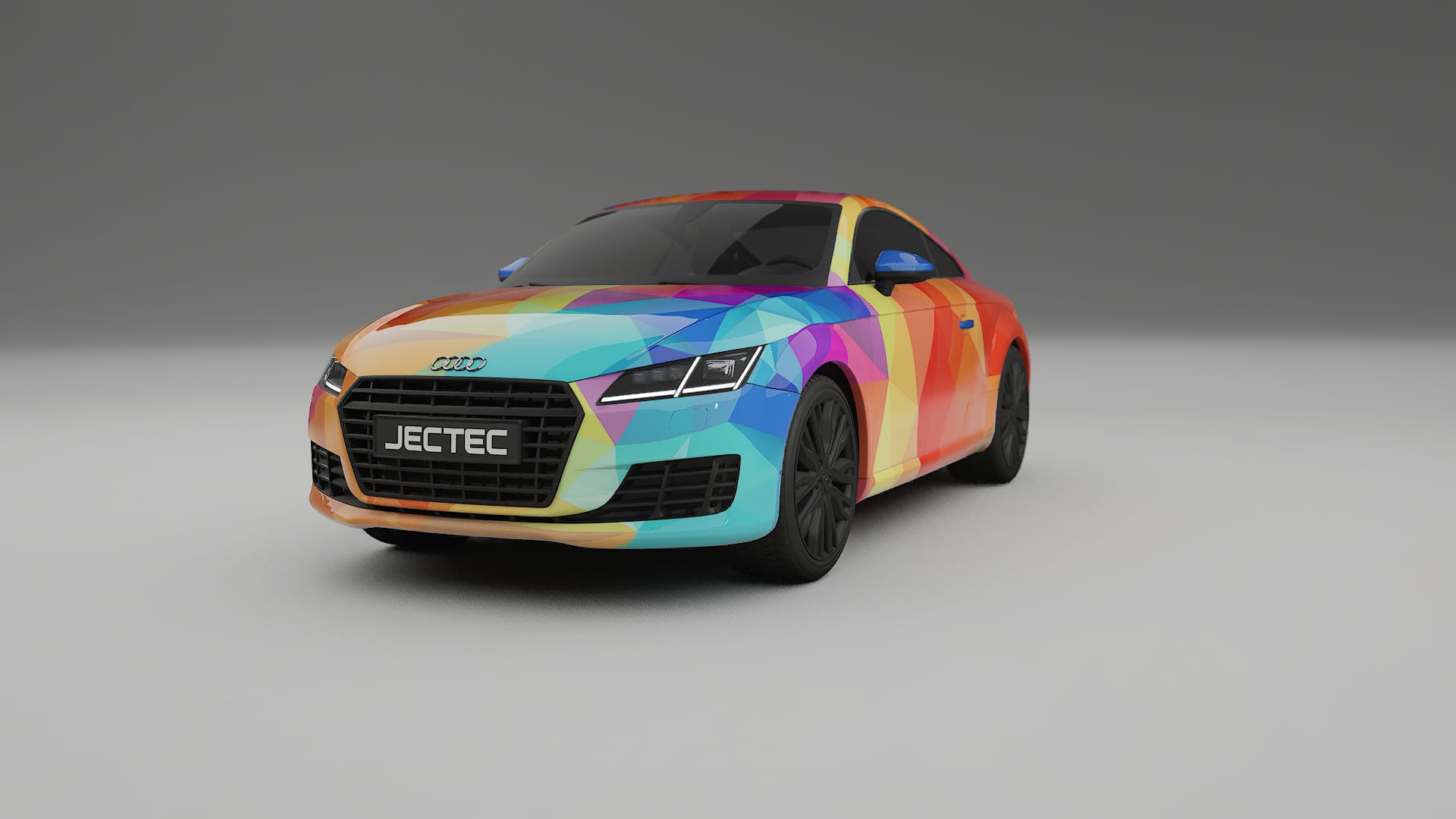 Audi TT Coupe 8S prefacelift pre-LCI VECTOR VIBE – Kit Wrap PPF Personalizado em Filme de Poliuretano Imprimível