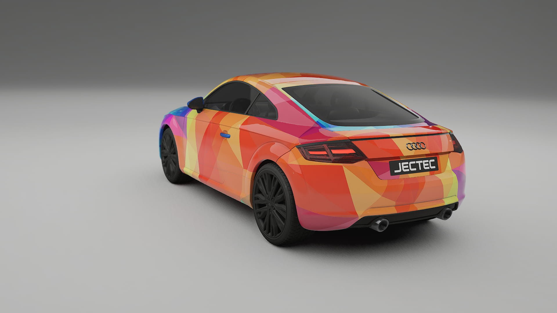Audi TT Coupe 8S prefacelift pre-LCI VECTOR VIBE – Kit Wrap PPF Personalizado em Filme de Poliuretano Imprimível