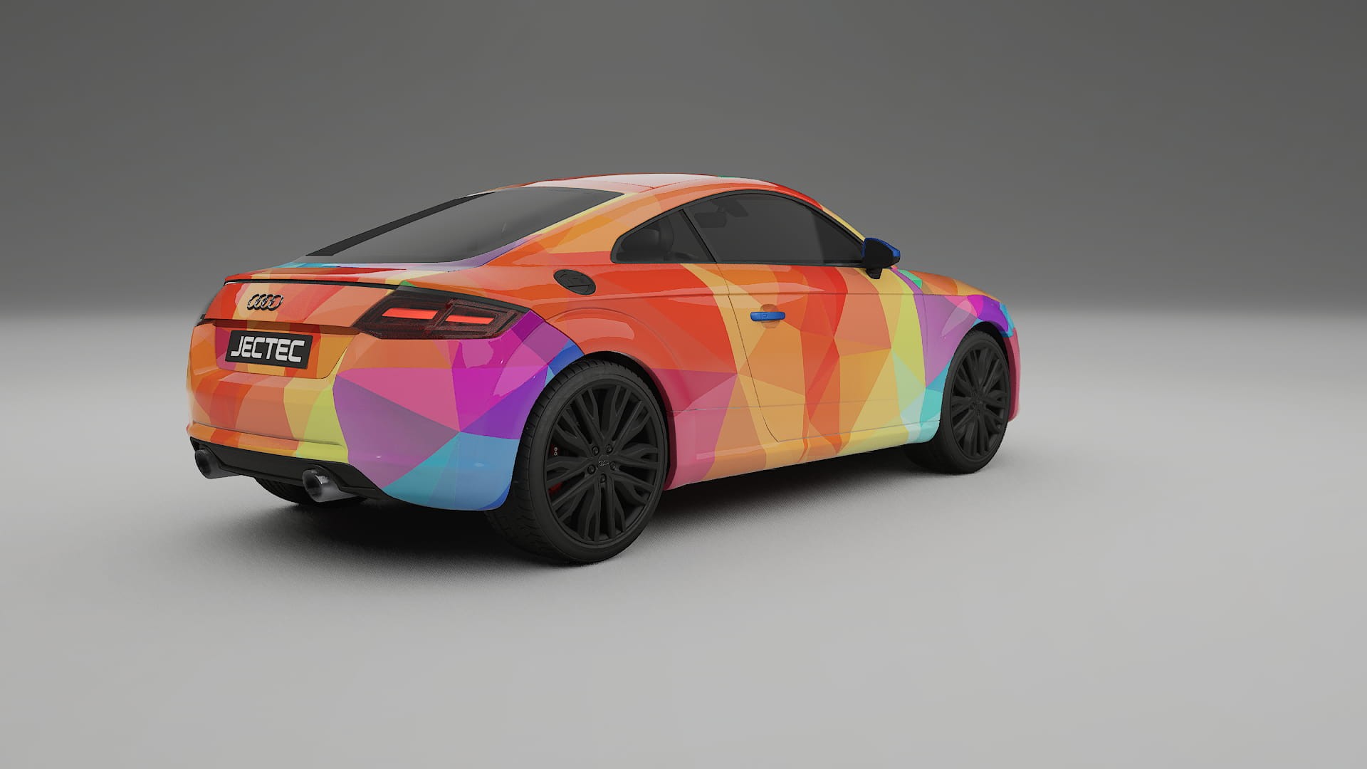 Audi TT Coupe 8S prefacelift pre-LCI VECTOR VIBE – Kit Wrap PPF Personalizado em Filme de Poliuretano Imprimível