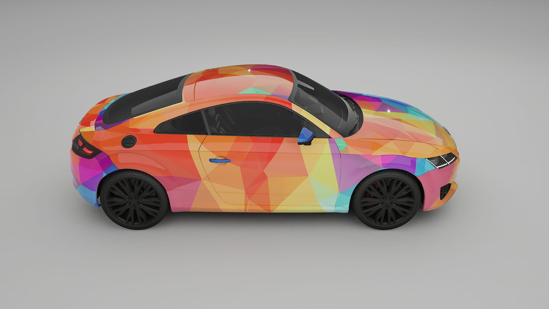 Audi TT Coupe 8S prefacelift pre-LCI VECTOR VIBE – Kit Wrap PPF Personalizado em Filme de Poliuretano Imprimível