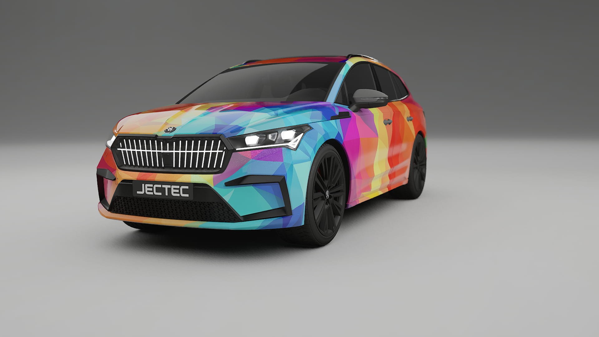 Škoda Enyaq MEB VECTOR VIBE – Kit Wrap PPF Personalizado em Filme de Poliuretano Imprimível