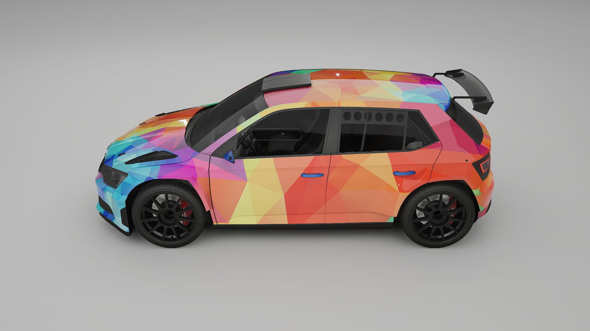 Škoda Fabia R5 6V VECTOR VIBE – Kit Wrap PPF Personalizado em Filme de Poliuretano Imprimível