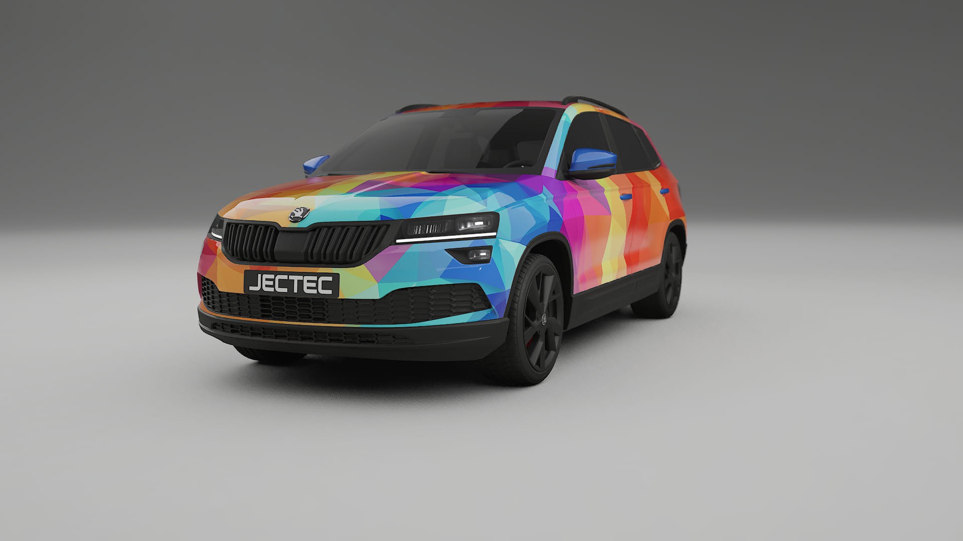 Škoda Karoq NU7 VECTOR VIBE – Kit Wrap PPF Personalizado em Filme de Poliuretano Imprimível