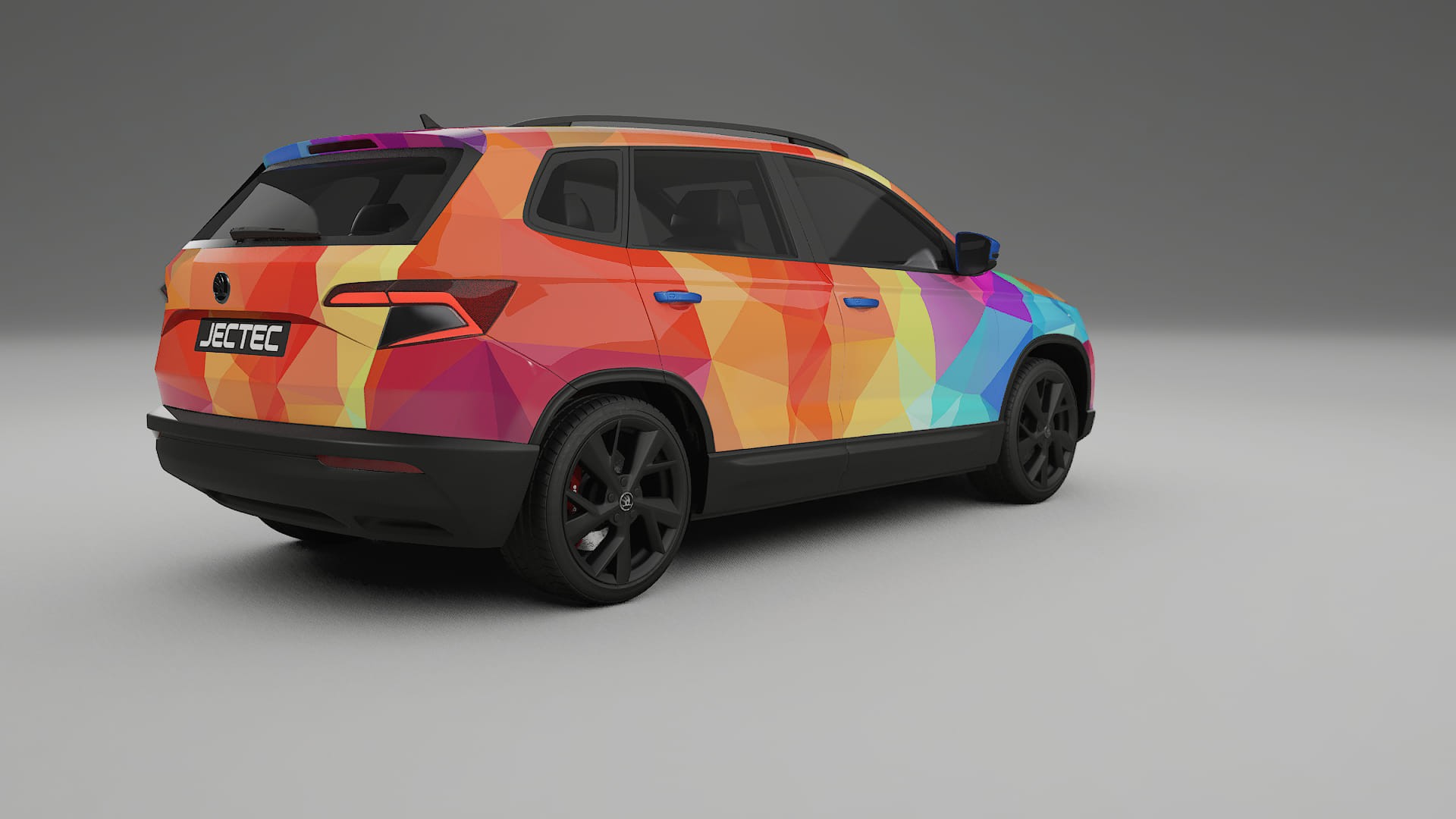 Škoda Karoq NU7 VECTOR VIBE – Kit Wrap PPF Personalizado em Filme de Poliuretano Imprimível