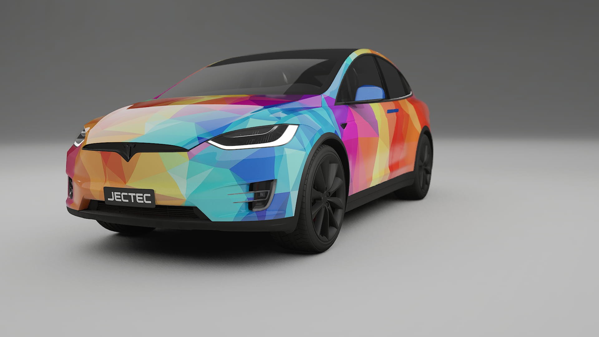 Tesla Model X VECTOR VIBE – Kit Wrap PPF Personalizado em Filme de Poliuretano Imprimível