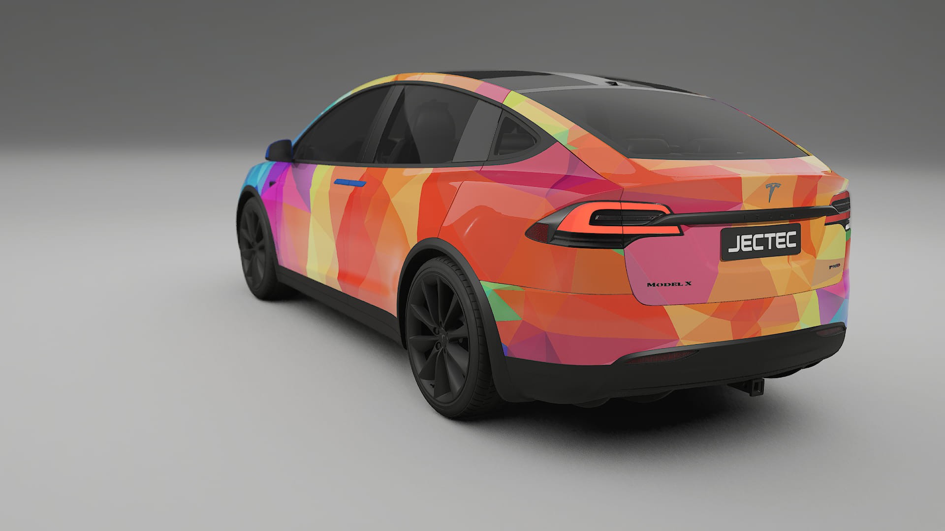 Tesla Model X VECTOR VIBE – Kit Wrap PPF Personalizado em Filme de Poliuretano Imprimível