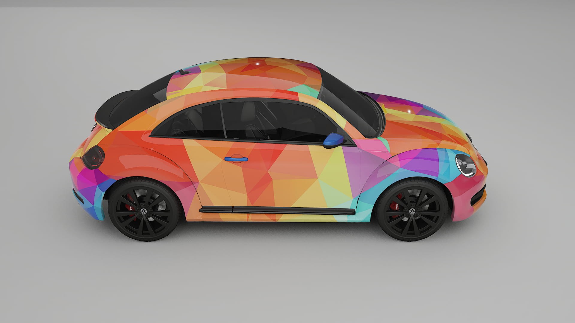 VW Beetle A5 prefacelift pre-LCI VECTOR VIBE – Kit Wrap PPF Personalizado em Filme de Poliuretano Imprimível