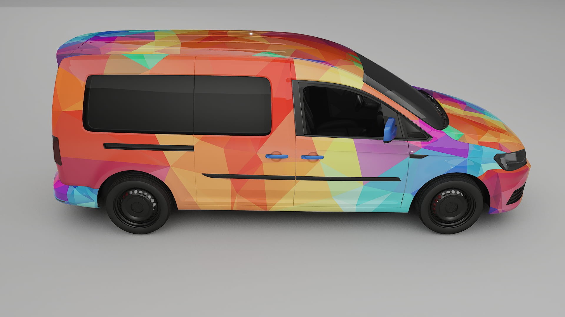 VW Caddy Maxi SB VECTOR VIBE – Kit Wrap PPF Personalizado em Filme de Poliuretano Imprimível