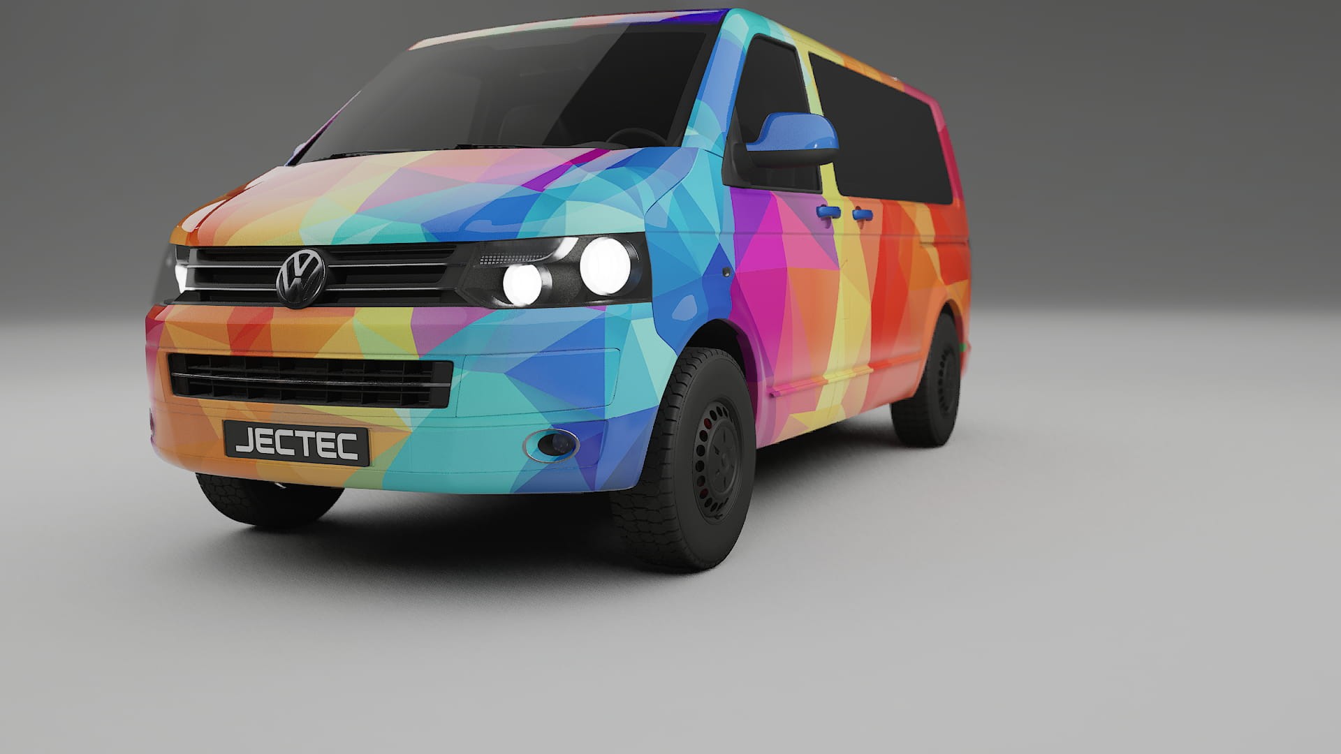 VW Transporter T5 Caravelle VECTOR VIBE – Kit Wrap PPF Personalizado em Filme de Poliuretano Imprimível