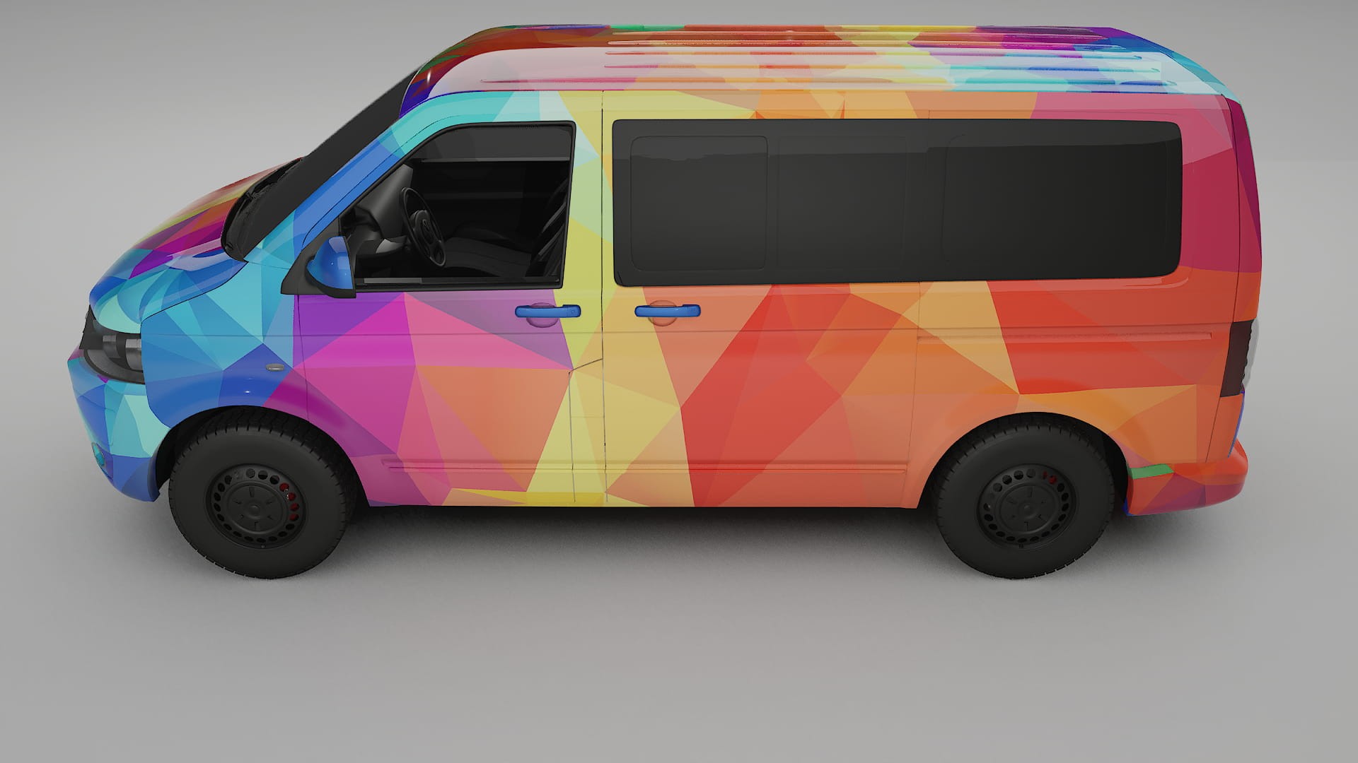 VW Transporter T5 Caravelle VECTOR VIBE – Kit Wrap PPF Personalizado em Filme de Poliuretano Imprimível