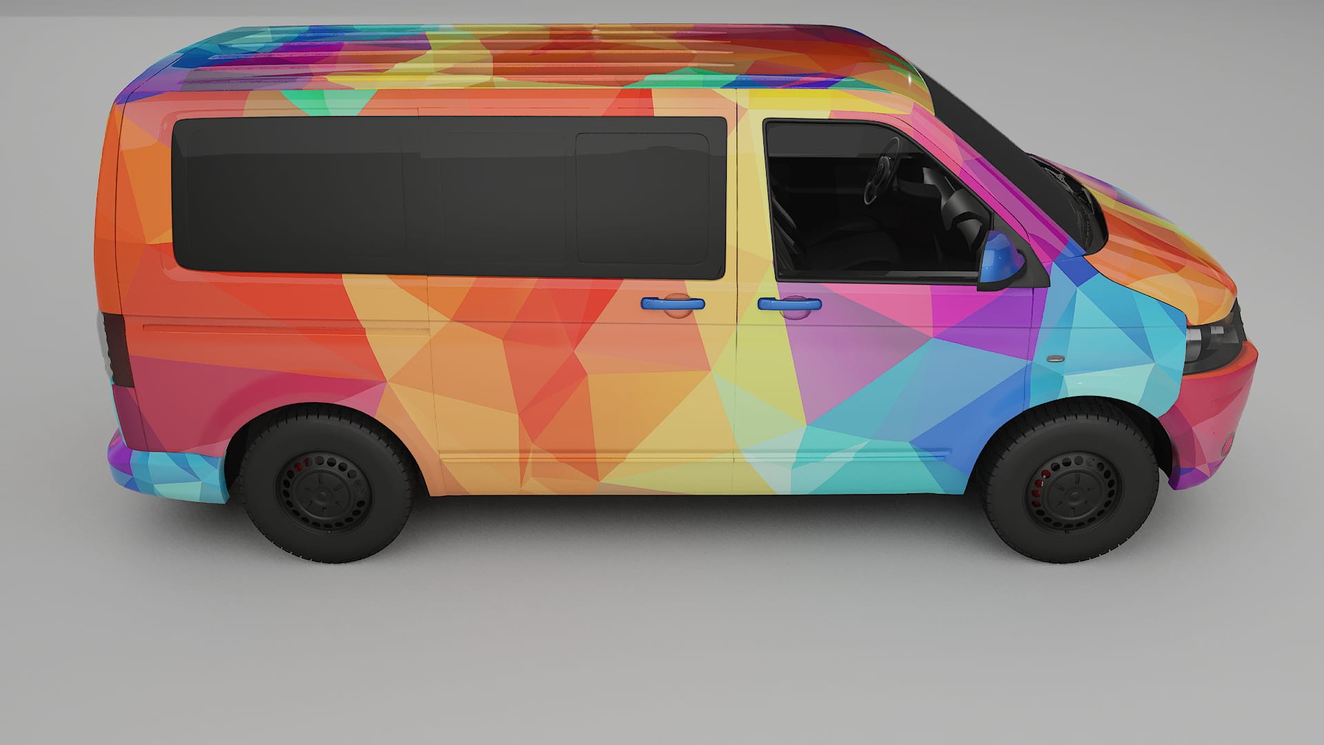 VW Transporter T5 Caravelle VECTOR VIBE – Kit Wrap PPF Personalizado em Filme de Poliuretano Imprimível