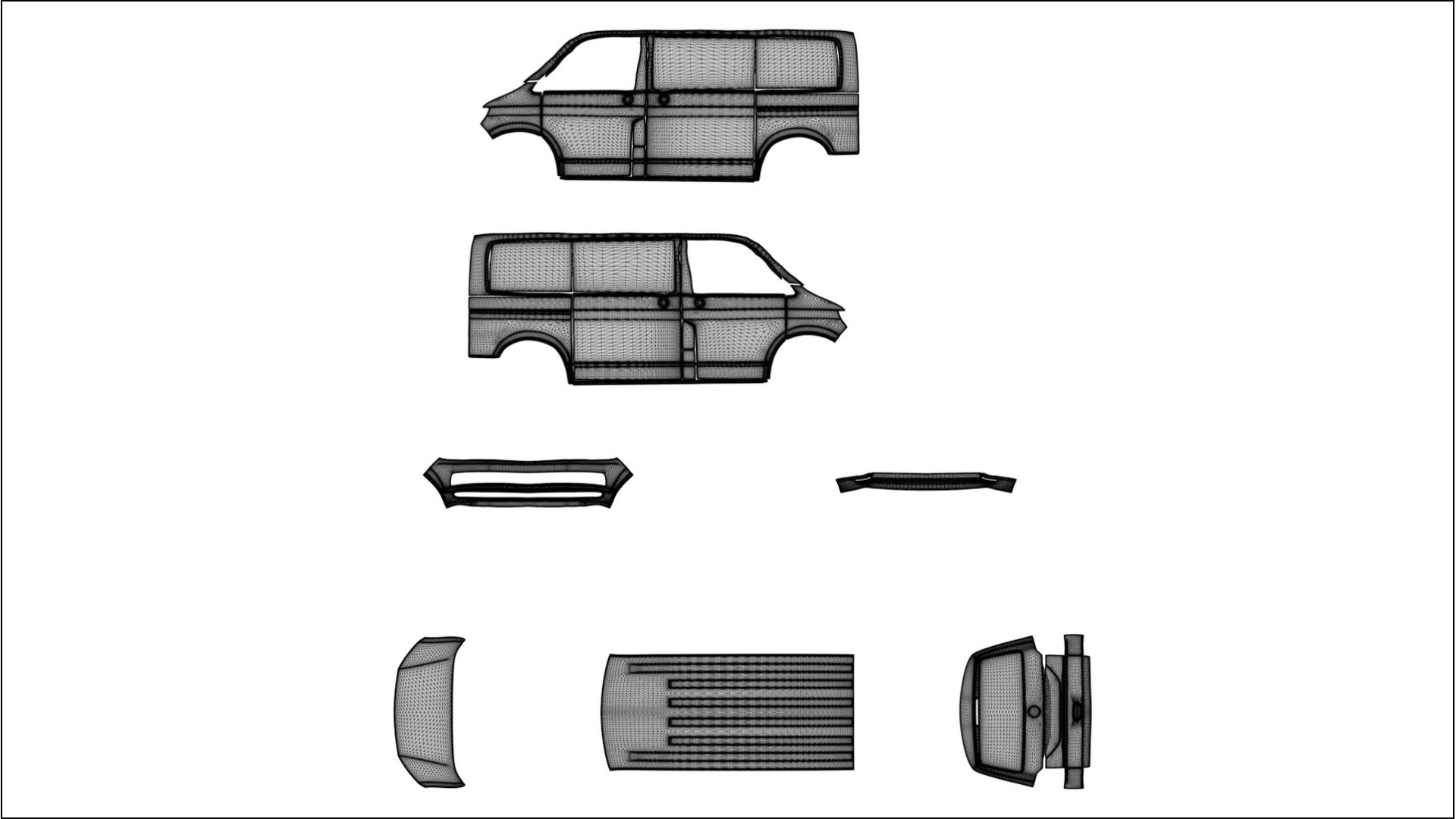 VW Transporter T6 Multivan VECTOR VIBE – Kit Wrap PPF Personalizado em Filme de Poliuretano Imprimível 2