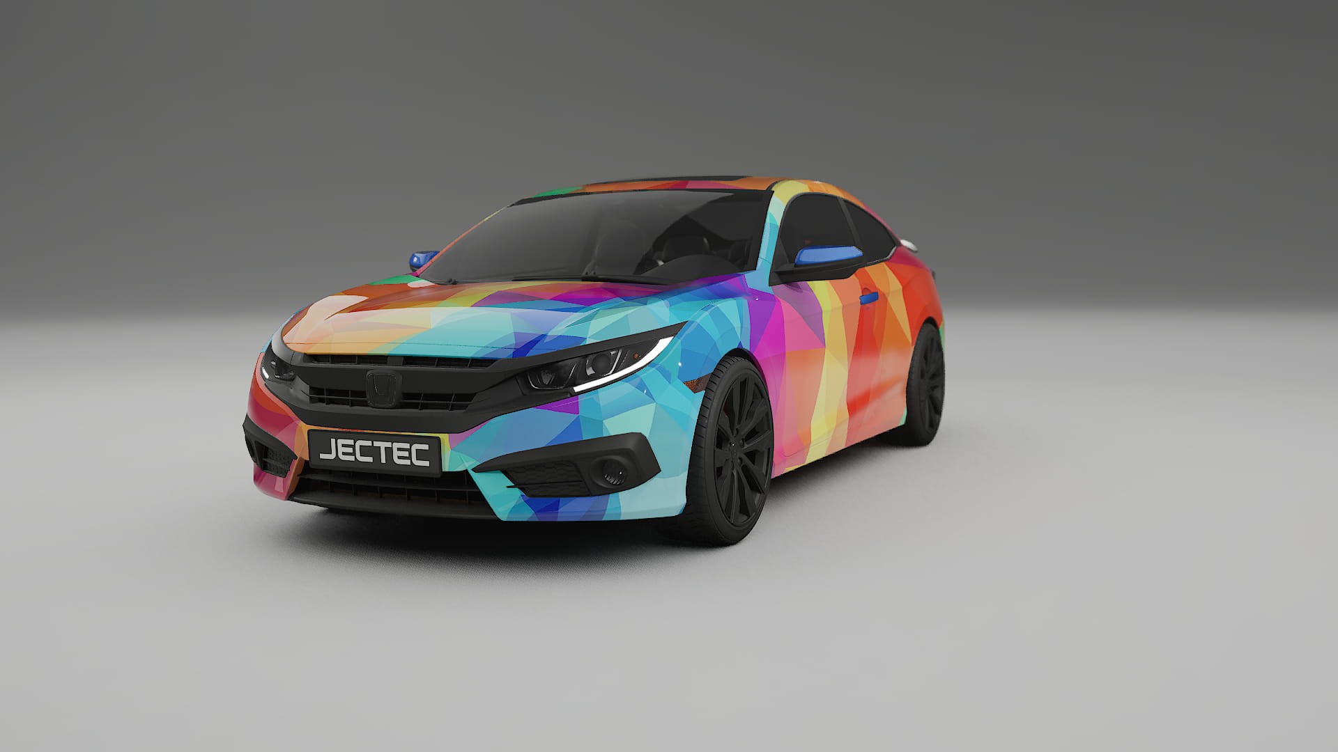 Honda Civic coupe prefacelift pre-LCI VECTOR VIBE – Kit Wrap PPF Personalizado em Filme de Poliuretano Imprimível