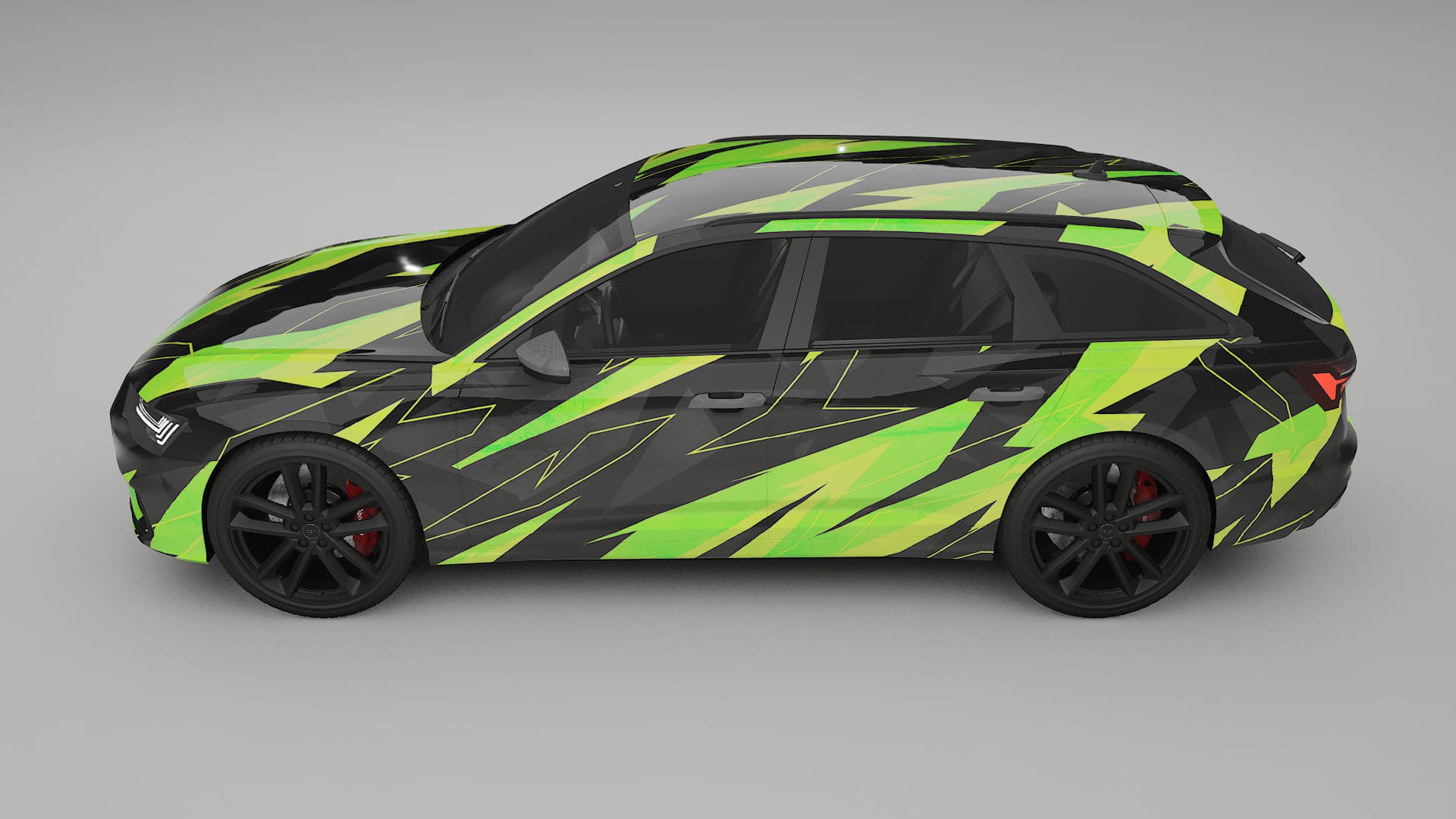 Audi S6 Avant prefacelift pre-LCI C8 NINJA TURTLES – Kit Wrap PPF Personalizado em Filme de Poliuretano Imprimível