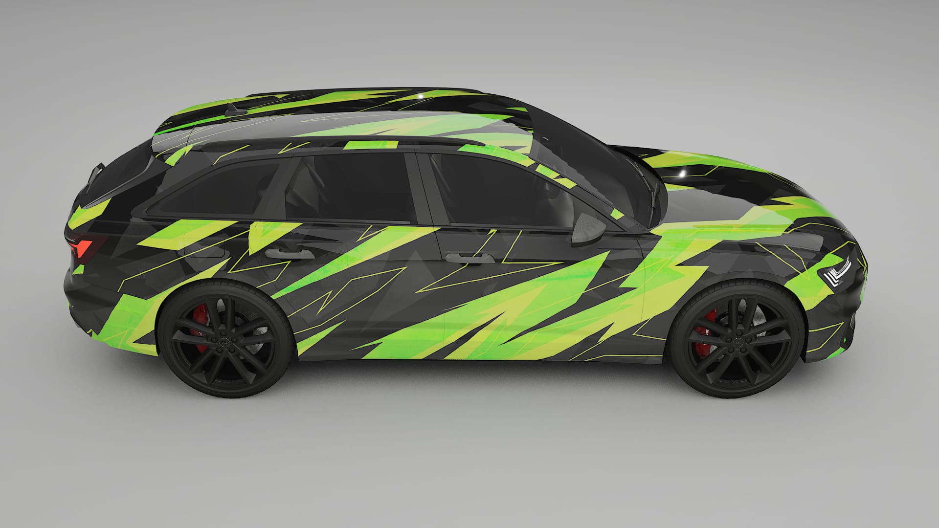 Audi S6 Avant prefacelift pre-LCI C8 NINJA TURTLES – Kit Wrap PPF Personalizado em Filme de Poliuretano Imprimível
