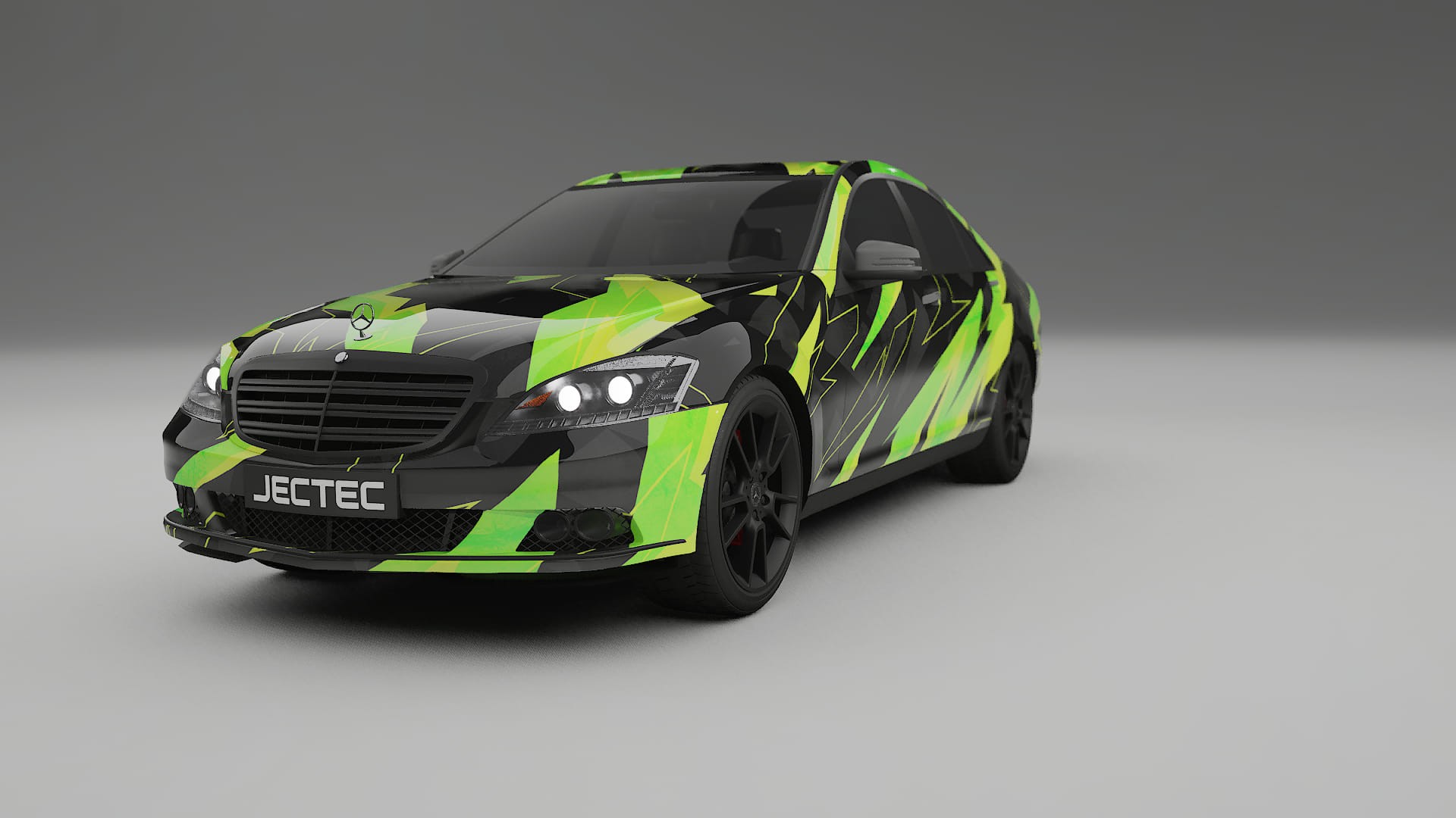 Mercedes S-class W221 facelift LCI NINJA TURTLES – Kit Wrap PPF Personalizado em Filme de Poliuretano Imprimível