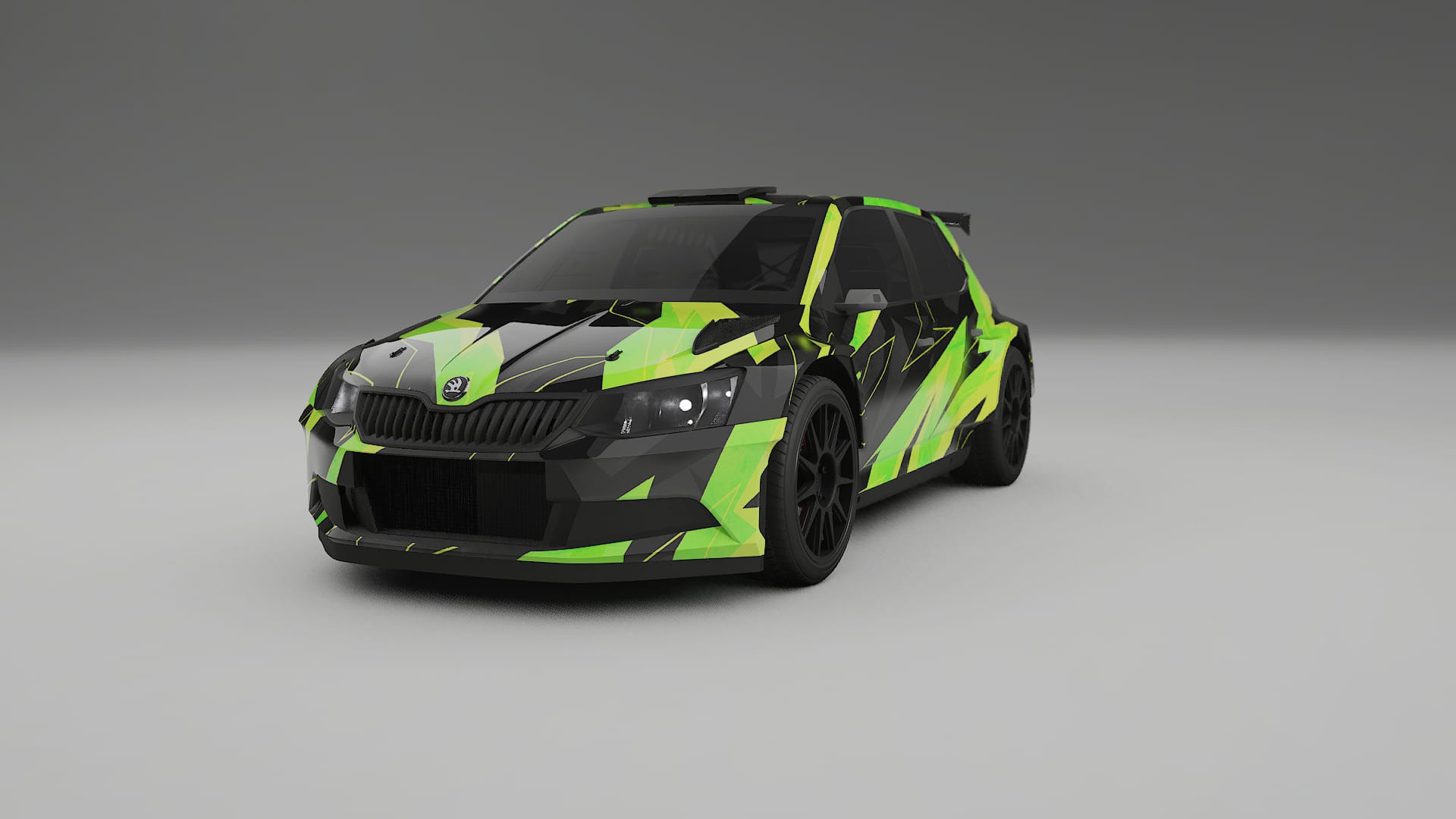 Škoda Fabia R5 6V NINJA TURTLES – Kit Wrap PPF Personalizado em Filme de Poliuretano Imprimível