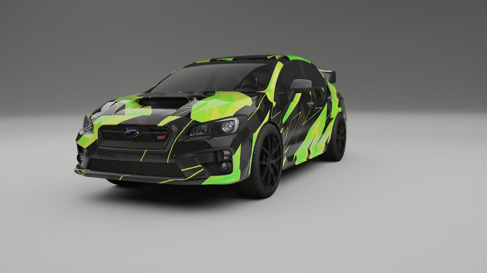 Subaru Impreza WRX Sti VA prefacelift pre-LCI NINJA TURTLES – Kit Wrap PPF Personalizado em Filme de Poliuretano Imprimível