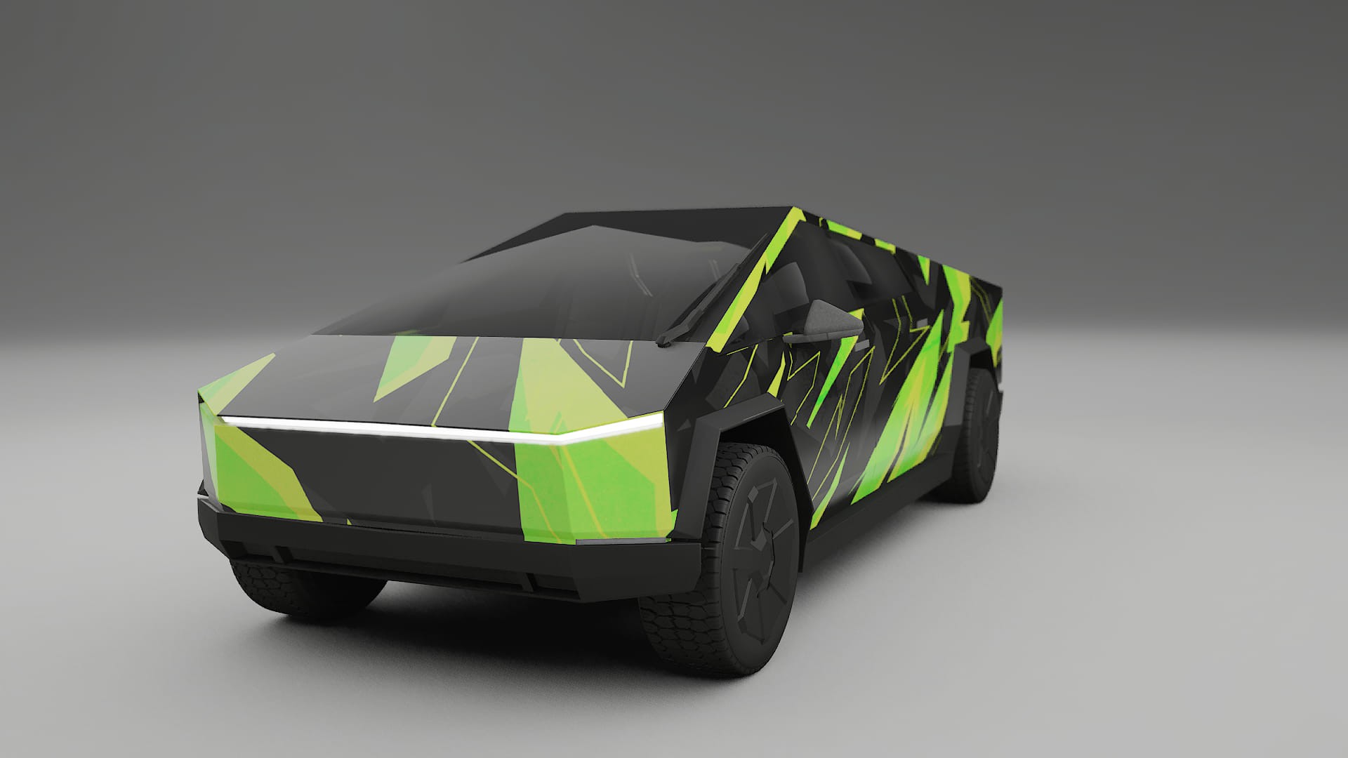 Tesla Cybertruck NINJA TURTLES – Kit Wrap PPF Personalizado em Filme de Poliuretano Imprimível