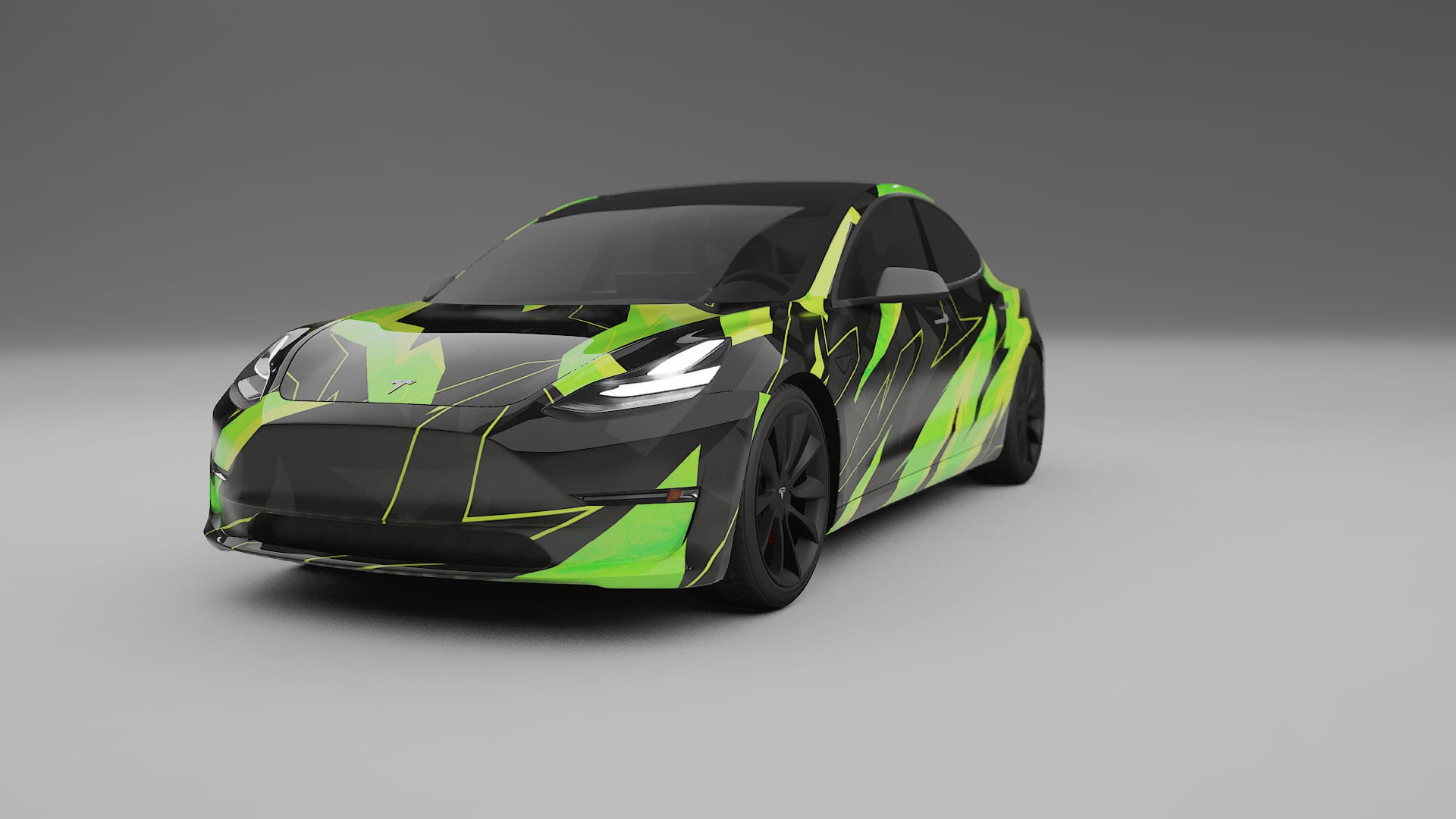 Tesla Model 3 NINJA TURTLES – Kit Wrap PPF Personalizado em Filme de Poliuretano Imprimível