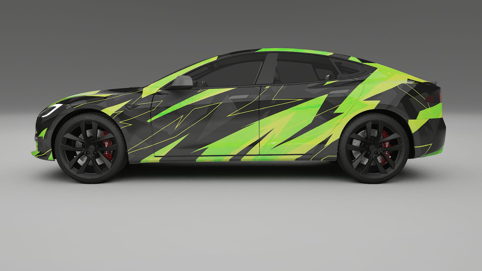 Tesla Model-S Refresh NINJA TURTLES – Kit Wrap PPF Personalizado em Filme de Poliuretano Imprimível