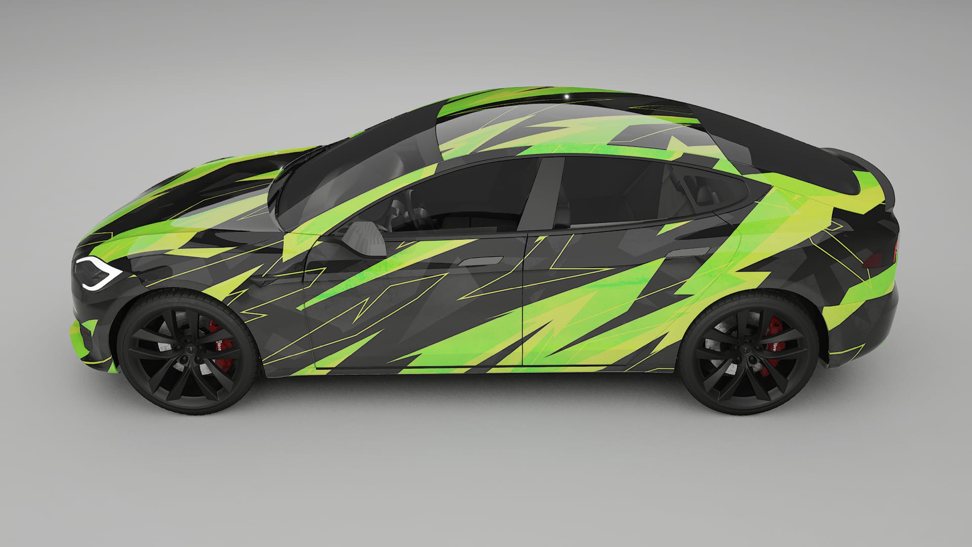 Tesla Model-S Refresh NINJA TURTLES – Kit Wrap PPF Personalizado em Filme de Poliuretano Imprimível