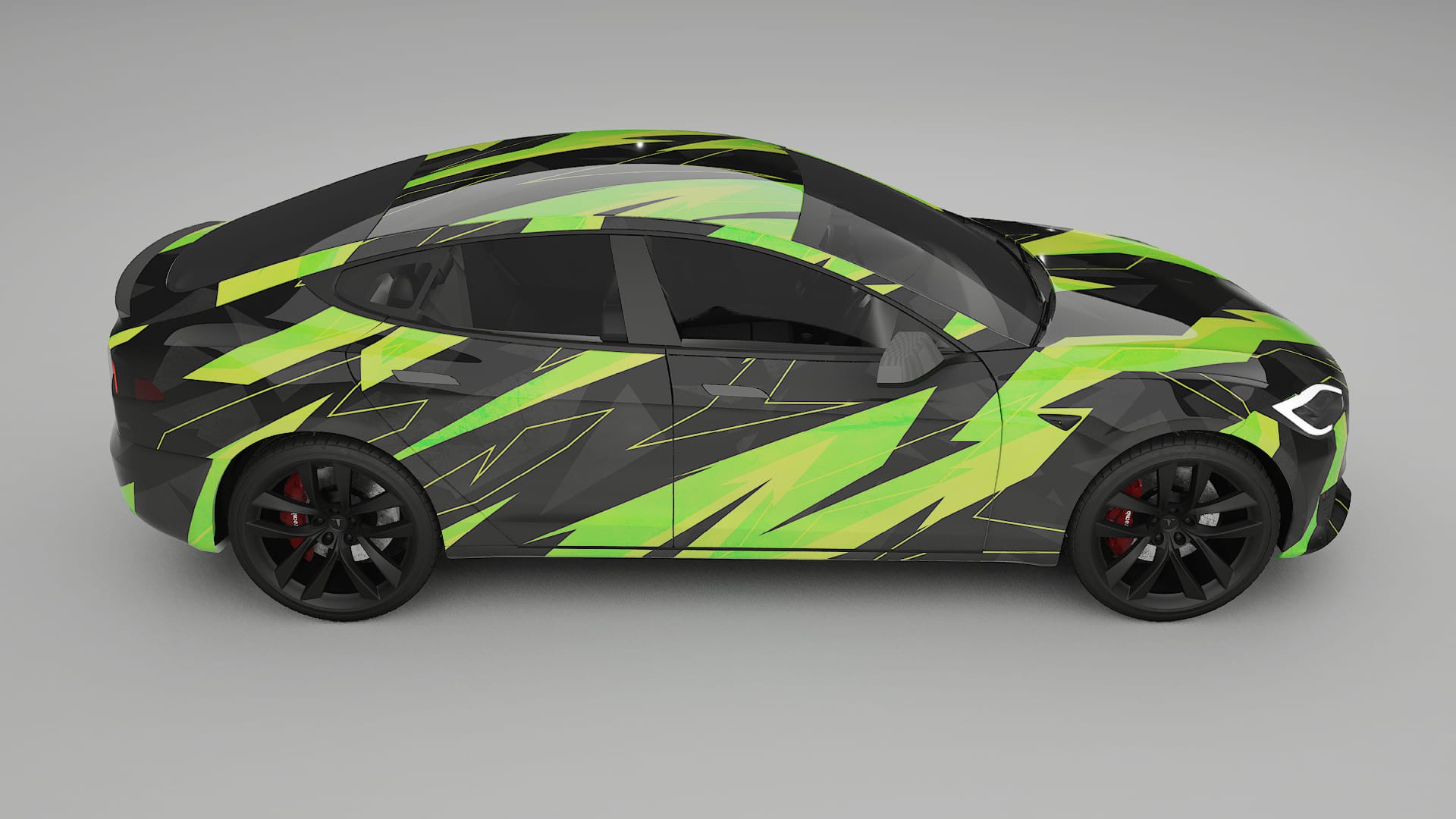 Tesla Model-S Refresh NINJA TURTLES – Kit Wrap PPF Personalizado em Filme de Poliuretano Imprimível
