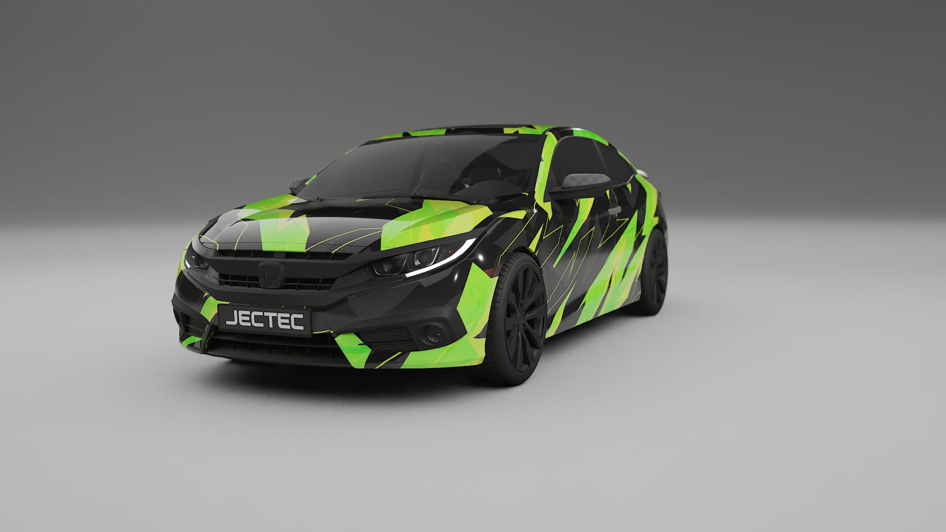 Honda Civic coupe prefacelift pre-LCI NINJA TURTLES – Kit Wrap PPF Personalizado em Filme de Poliuretano Imprimível