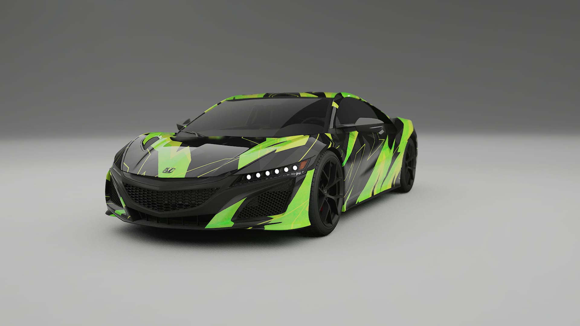 Honda NSX prefacelift pre-LCI NINJA TURTLES – Kit Wrap PPF Personalizado em Filme de Poliuretano Imprimível