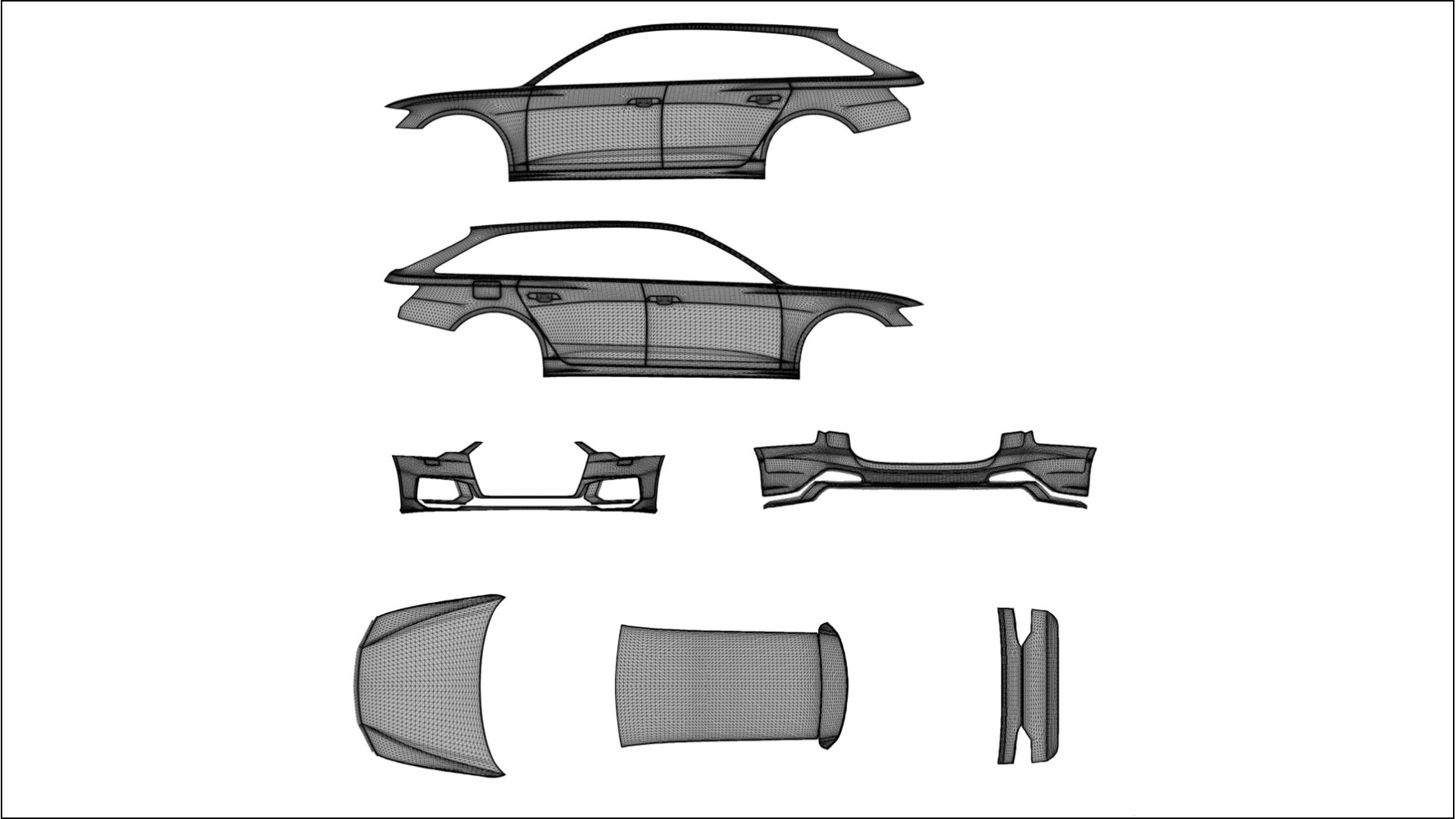Audi S6 Avant prefacelift pre LCI C8 Filme de Proteção de Pintura TPU | OPAL PPF de Mudança de Cor – Kit Completo Pré-Cort 2