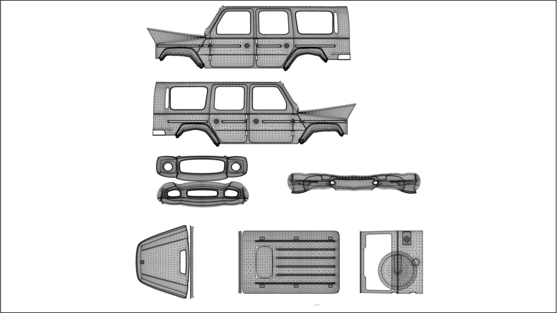 Mercedes G63 AMG W463A Filme de Proteção de Pintura TPU | GRANITE PPF de Mudança de Cor – Kit Completo Pré-Cortado 2