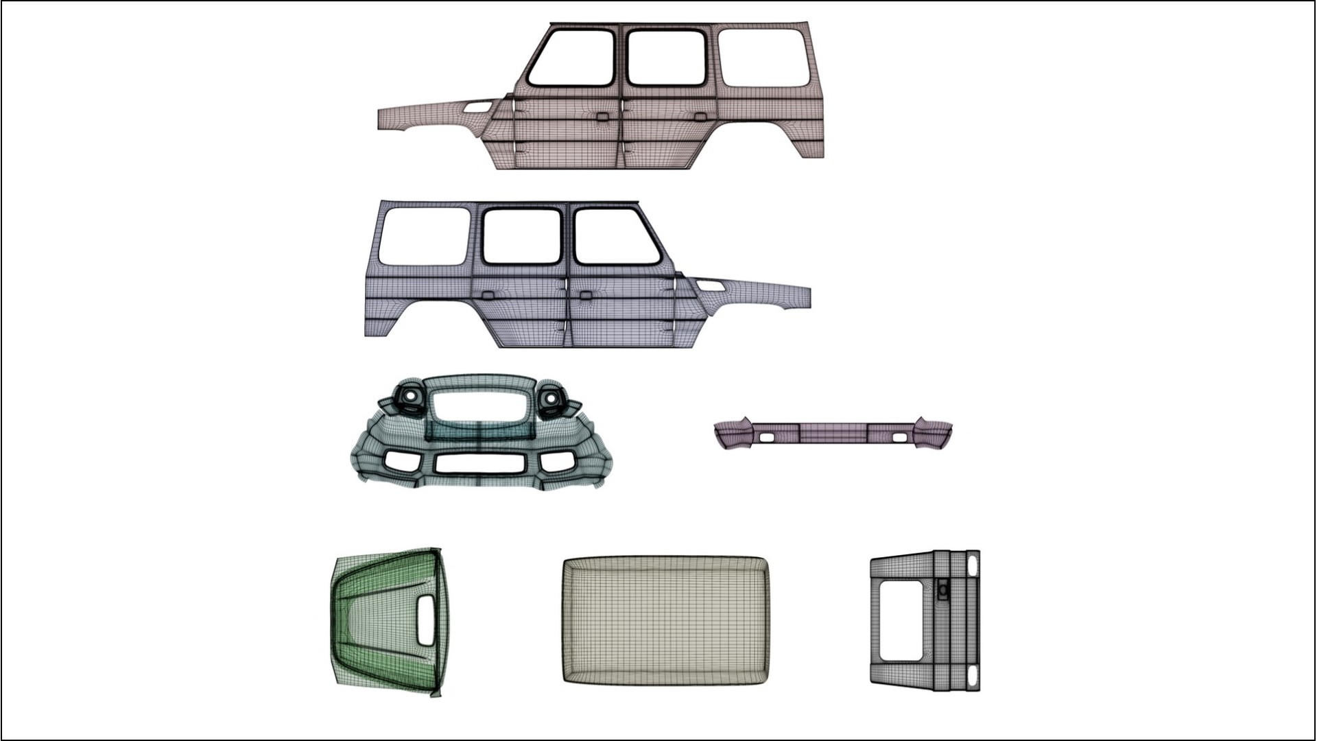 Mercedes G-class 4x4 W463 TPU Paint Protection Film | ROCKET Color Change PPF Full Pre-Cut Kit 2