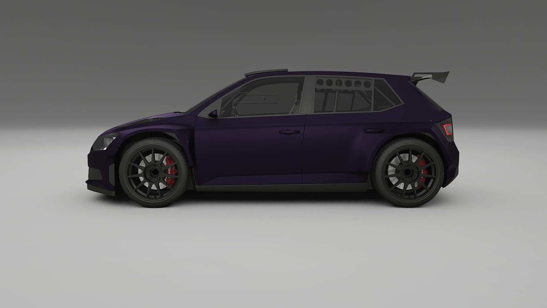 Škoda Fabia R5 6V Filme de Proteção de Pintura TPU | VIOLET PPF de Mudança de Cor – Kit Completo Pré-Cortado