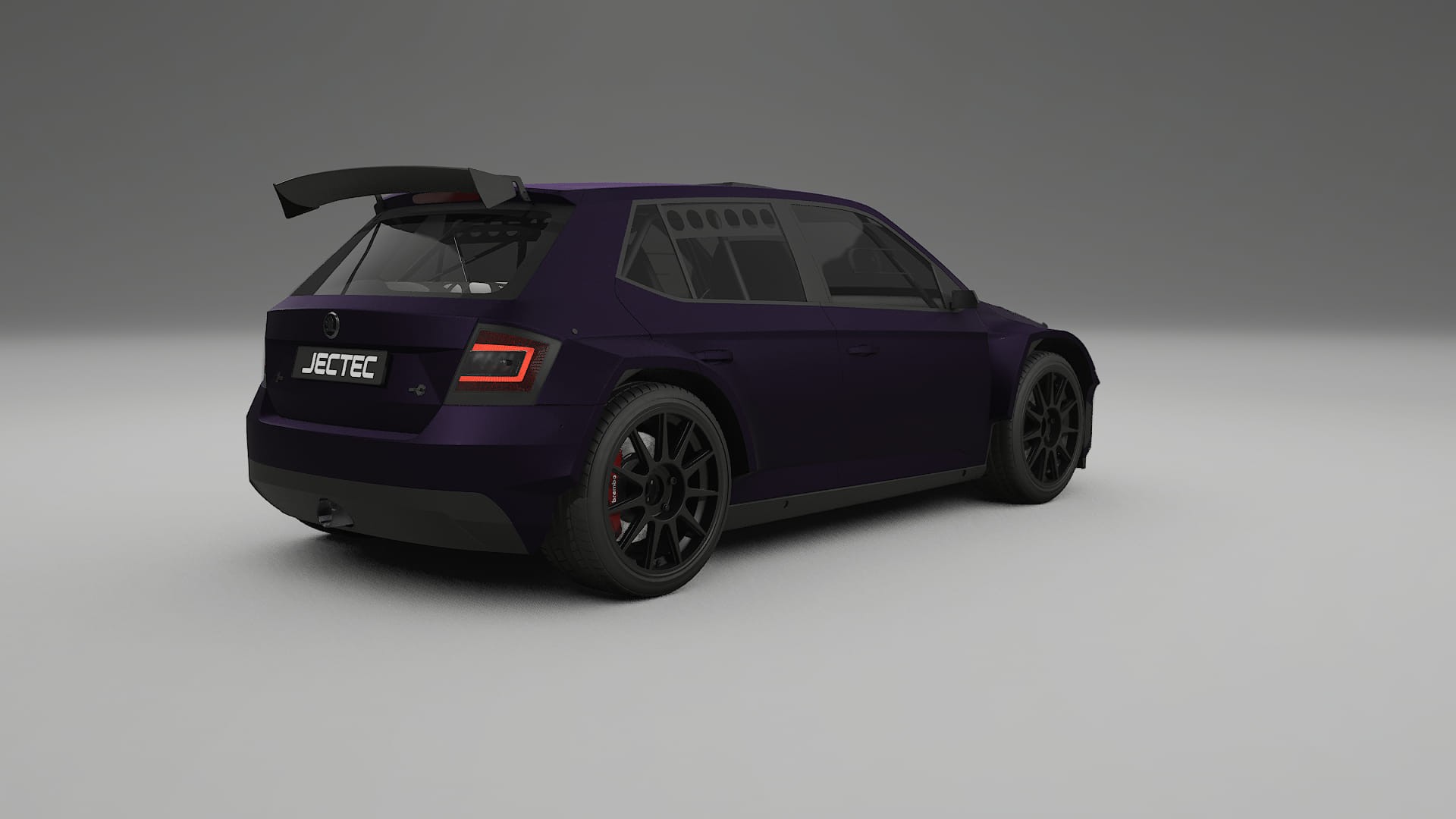 Škoda Fabia R5 6V Filme de Proteção de Pintura TPU | VIOLET PPF de Mudança de Cor – Kit Completo Pré-Cortado