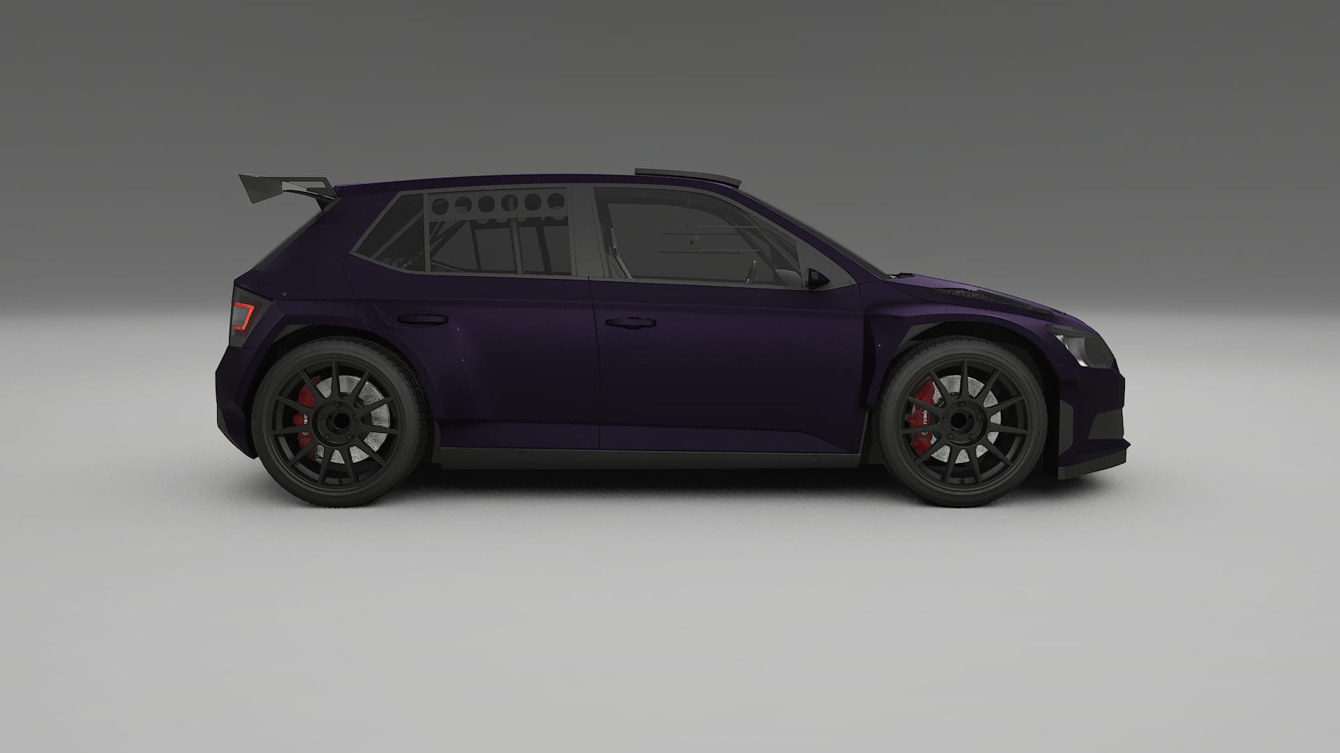 Škoda Fabia R5 6V Filme de Proteção de Pintura TPU | VIOLET PPF de Mudança de Cor – Kit Completo Pré-Cortado