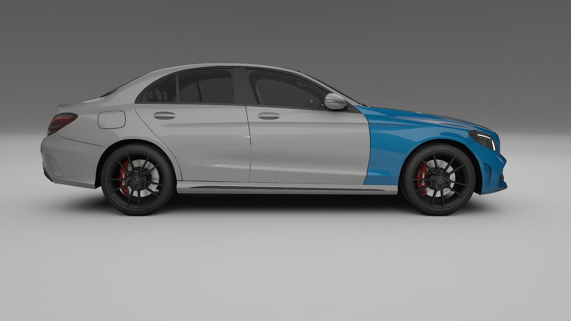 Película de Proteção de Pintura Mercedes C-Class W205 AMG sedan | CrystalGuard TPU Transparente PPF Kit de Proteção Frontal 2